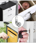 Six Sets Cam Lock Set For Cabinets With Two Keys And Four Lock Plates Fits Sixteen To Thirty Mm Glass Panels Adjustable Clamp Frame