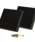 Air Filter Foam Kit For Non Hemi Predator 212cc Engines, 6.5HP Go Kart Mini Bike Replacement, includes 2 foam filters and spark plug.