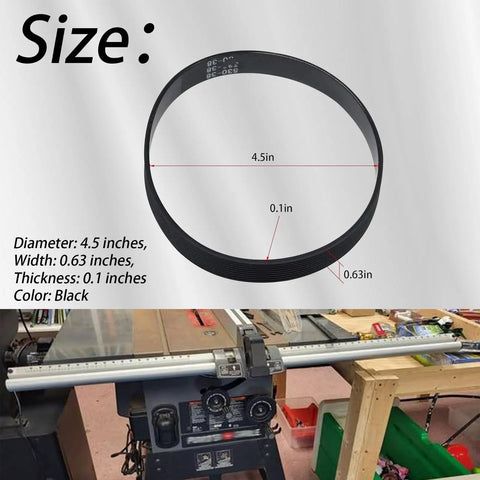 Replacement Drive Belt For Porter Cable PCB270TS Table Saw 5140085-55 High Precision Transmission, 4.5in diameter, 0.63in width