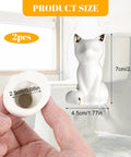 Set Of 2 Ceramic Cat Style Toilet Bolt Caps White Seat Screw Covers Heavy Duty Bathroom Hardware No Sweat Install Cute decorative anchor caps with dimensions.