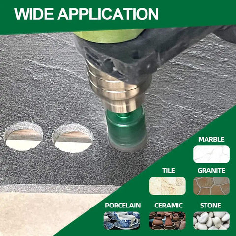 Diamond Core Drill Bit Kit With Vacuum Brazed Technology For Dry Drilling Tile Porcelain Ceramic Stone Mosaic Detail