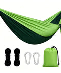 Double Camping Hammock All-In-One Set In Fruit Green Gradient No Knots Needed Extra Large And Ultra-Strong Supports Up To 450 Lbs