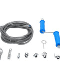 Heavy Duty 12Mm Drain Auger Pipe Snake For Kitchen Sink And Shower Drain Clog Rooter Thick Alloy Steel Plumbing Tool with 3m cable and cutter heads.