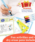 Kids Travel Tray For Car, Tablet Holder Lap Desk With Activity Sheets And Pens, Road Trip Essentials For Car And Airplane