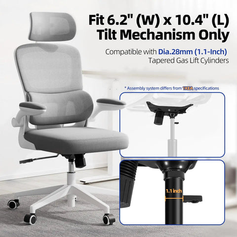 Beefy Heavy Duty Office Chair Tilt Control Mechanism Replacement for Executive and Gaming Chairs, 500 lb Capacity, in use