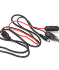 Brass DC5521 Solar Power Cord 300V For Household Appliances Flexible Heavy Duty Cable For Stable Power Transmission Everyday Home Use Plug In Ready Kink Resistant Easy Storage, 0.5m black and red cable
