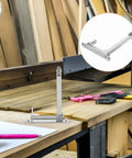 Tough As Nails Stainless Steel Fire Door Closer With Automatic Self Closing Hinge For Commercial Doorways And Cabinet Locks on wooden workspace.
