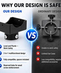 2-In-1 Bottle Jack Adapter Kit With A Beefy 12-Ton Steel Saddle vs Ordinary Design, highlighting safety features and compatibility