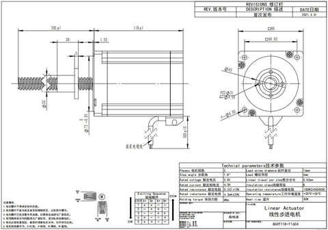 Premium Nema 34 Linear Lead Screw Stepper Motor Delivering Badass 8Nm Torque And 6.0A Current Rock Solid Build Ideal For Cnc Milling Machines Smooth Operating 500Mm Drive Shaft