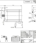Heavy Duty Nema 34 Linear Lead Screw Stepper Motor With 8 Nm Knockout Power And Plug And Play Setup For Cnc Milling Machines That Are Real Go Getters Paired With A Killer 6.0 Amp T16 Thread Rod technical drawing with dimensions.
