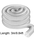 Heavy Duty 50 Mm Vacuum Cleaner Flex Hose With Quick Rebound Pvc Bellows, 3m length, flexible, for clean corners and surfaces.