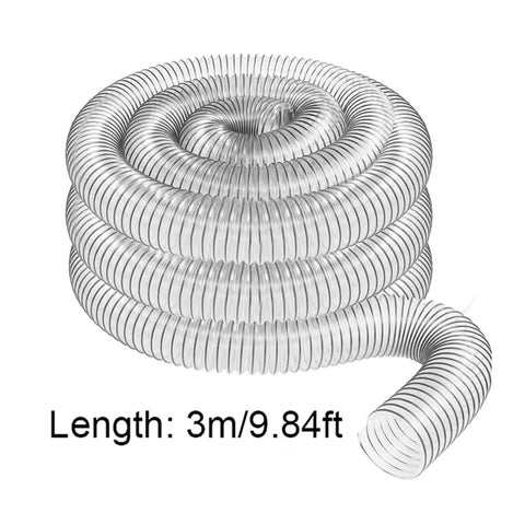 Heavy Duty 50 Mm Vacuum Cleaner Flex Hose With Quick Rebound Pvc Bellows, 3m length, flexible, for clean corners and surfaces.