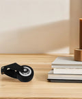 4 Pack Heavy Duty Side Mount Caster Set Built Tough Silent Glide Sliding Door Hardware For Barn Doors Wardrobes Cabinet Plant Stand Trolley Replacement Rail Roller Kit on wooden surface next to books and candle.
