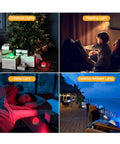 Scenarios using Portable Night Light With Dimmable RGB 8 Color LED, 1800mAh Rechargeable Battery, kids reading, sleeping, decor.