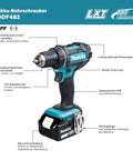 Badass Compact 18V Cordless Driver Drill Body Only Equipped With Heavy Duty Metal Gears And Twenty Two Clutch Settings Providing Knockout Torque For Serious Job Site Grind, showcasing ergonomic grip and LED light.
