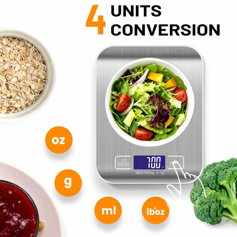 Type C Fast Charging Rechargeable Shipping Scale For Home Kitchen Digital Food Scale With Grams And Ounces Displaying Salad