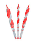 Self Feeding Dura Tip Wood Auger Bit Set 3 Piece Pro Grade For Clean Precise Holes In Nail Embedded Wood Seven Sixteenth Inch Hex Shank Dual Cutting Edges For Longevity And Maximum Performance showing three colorful bits on white background
