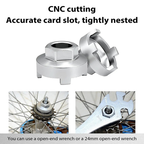 Pro Grade BMX Freewheel Remover Tool 4 Notch For Single Speed Bike Hub Install Remove And Tune Up next to bicycle wheel