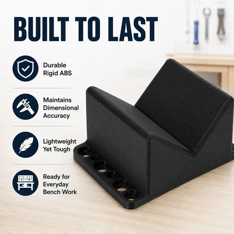 Heavy Duty Abs V Block Jig Fixture For Dead On Center Drilling And Precision Milling Projects Up To Two Point Five Inches, durable ABS material.