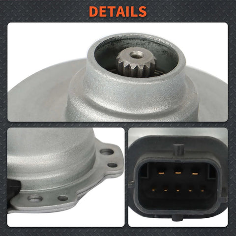 Automatic transmission clutch actuator with gear; metal housing, mounting flange, 8-pin connector for Fiesta/Focus.
