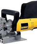 Biscuit Joiner With 6.5 Amp 10000 RPM Motor Dual Rack And Pinion Fence For Dope Parallel Blades, shown in angled view
