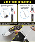 Dodge Ram Diamond Black Crystal Pearl Coat Touch Up Paint Kit 2 In 1 Car Scratch Remover With Pen Tip And Brush Instruction Guide