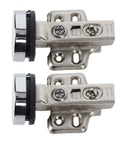 Glass Cabinet Door Hinges With Hydraulic Damping, 2 Sets Stainless Steel 201, 35mm Soft-Close Hinge For Glass Cupboard