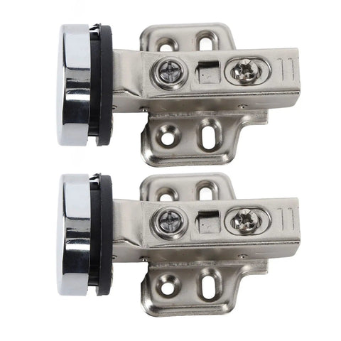 Glass Cabinet Door Hinges With Hydraulic Damping, 2 Sets Stainless Steel 201, 35mm Soft-Close Hinge For Glass Cupboard
