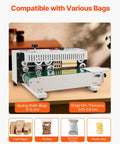 Heavy Duty Continuous Band Sealer Machine With Digital Temperature Control 600W Power Horizontal Bag Sealer on wooden table