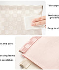 Leather Cosmetic Pouch For Purse With Secure Snap Closure And Slim Profile. Grab And Go Organizer For Lipsticks, Cards, And Travel Must Haves. Waterproof Sliding Clutch keeps leather pouch clean and easy to maintain.