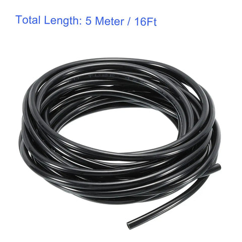 Pro Grade Pneumatic Tubing Polyurethane Air Hose For Air Lines 4mm OD 2.5mm ID 16ft Black