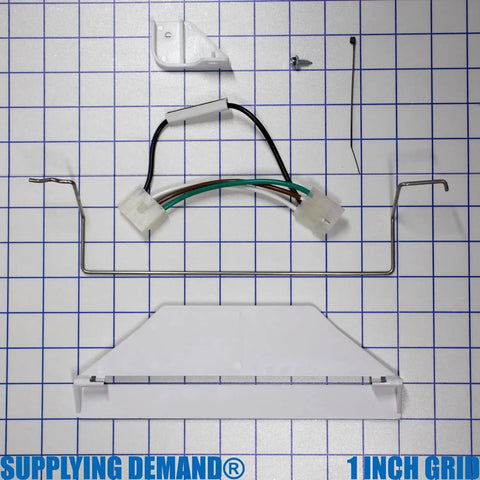 Model Specific Refrigerator Ice Maker Assembly Replacement 120V 8 Cube With Harness And Bail Arm Extension Fits 550 611 650 680 Models
