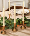 Flameless Taper Candle Set 4 Pack 9 Inch Ivory Wax With Realistic 3D Wick Flame Flickering LED Remote Control And Timer Included
