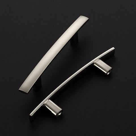 30 Pack Curved Cabinet Pulls With 3 Inch Center Hole Brushed Nickel Zinc Alloy Durable Handles