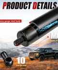 Heavy Duty 36 Inch Gas Struts Rock Solid Lift Support Springs For Tonneau Covers RV Camper Doors And Pickup Truck Beds Ultra Smooth Tailgate helper showing M8 female thread and iron end joint.
