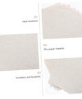 Cuttable Mica Plates For Microwave Insulation Gasket Heat Resistant Waveform Sheets, 10 Pack with mica paper material and durability