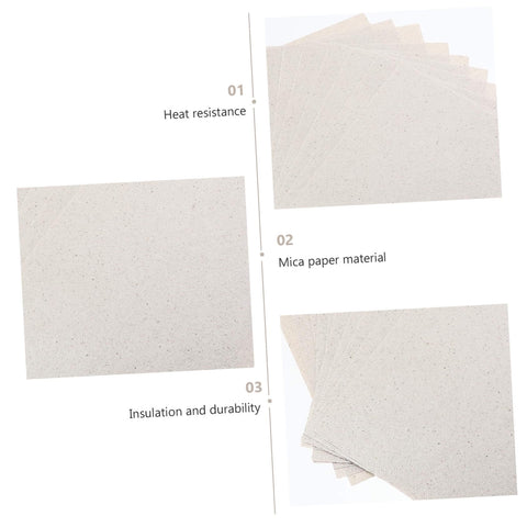 Cuttable Mica Plates For Microwave Insulation Gasket Heat Resistant Waveform Sheets, 10 Pack with mica paper material and durability