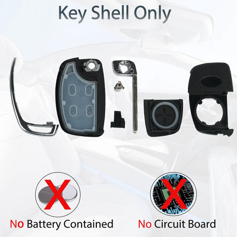 Hyundai Key Fob Shell Case Replacement For Sonata And Santa Fe Folding Keyless Entry Remote With 4 Button Pad Cover components
