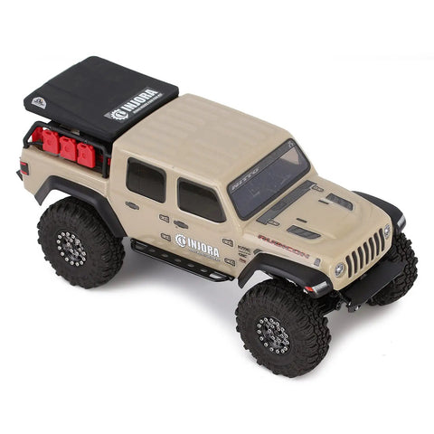 Metal Side Pedal Rock Sliders Beefed Up For 1/24 RC Crawler, Fits Axial SCX24 Gladiator, shown on scaled RC model