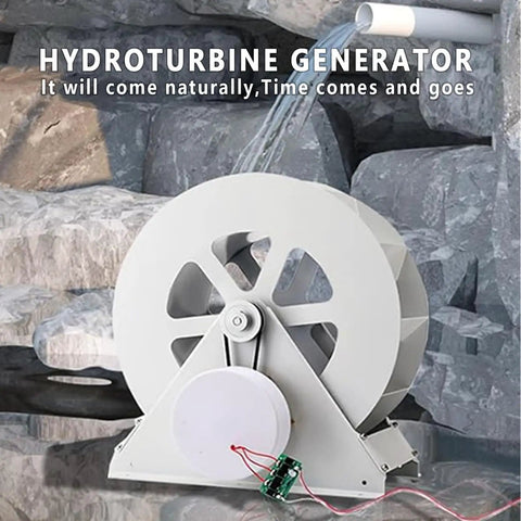 Portable Micro Hydro Generator 50W To 100W With Quiet Belt Drive Turbine Low Speed Water Wheel Hydroelectric for off-grid setups