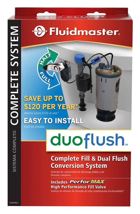 Packaging of Dual Flush Conversion System For 2 Inch Toilets With Complete Fill Save Water And Money Up To 45 Percent Retrofit