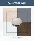 Brushed Nickel Cabinet Handles 10 Pack 3 Inch Center To Center Drawer Pulls for Kitchen Cabinets Doors and Dressers with color samples.