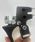 Dual Brake Lever For Cantilever Or Caliper Brakes, 129mm Handle, Fits Seven Eighths Inch Bars, Pulls Two Cables, Aluminum And Steel