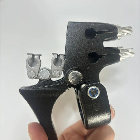 Dual Brake Lever For Cantilever Or Caliper Brakes, 129mm Handle, Fits Seven Eighths Inch Bars, Pulls Two Cables, Aluminum And Steel