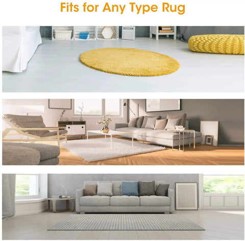 Double Sided Non Slip Rug Tape Set 16 Pieces Reusable And Washable Keeps Rugs Flat On Various Flooring in Living Spaces