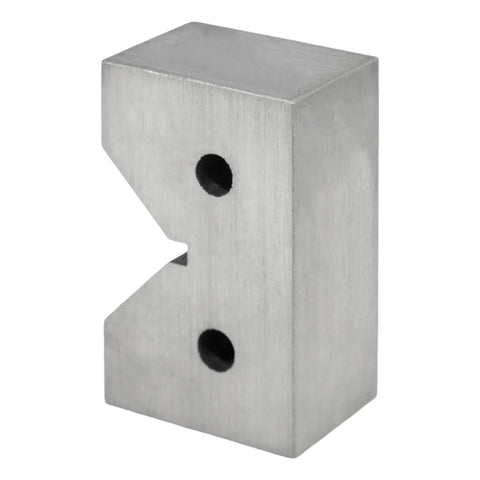 Industrial Grade Cast Iron V Block Set Two By One And Three Eighths By Seven Eighths Inch With Machined Square And Parallel For Precision 0.0001 Inch Accuracy Built Tough Heavy Duty Workholding For Milling And Drilling, angled view