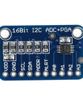 Sixteen Bit I2C Analog To Digital Converter Development Board With Programmable Gain Amplifier and High Precision ADC Module
