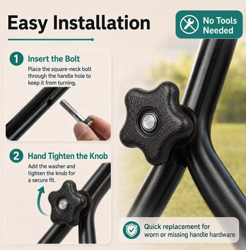 Premium Handle Knob And Screw Bolt Washer Replacement Kit 2 Pack For Toro Lawn Tractors, Direct OEM Fitment Compatible With Models 38583 Through 38515 To Keep Your Mower Rockin Smooth.