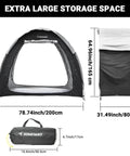 All Weather Two Bike Shed Tent With Double Doors PU4000 Silver Coated 210D Oxford Fabric Foldable Outdoor Bike Shelter dimensions
