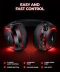 Wireless Gaming Headset With 7.1 Surround Sound, 2.4Ghz USB Dongle And Bluetooth 5.4, 100-Hr Noise Canceling Mic, RGB Lighting